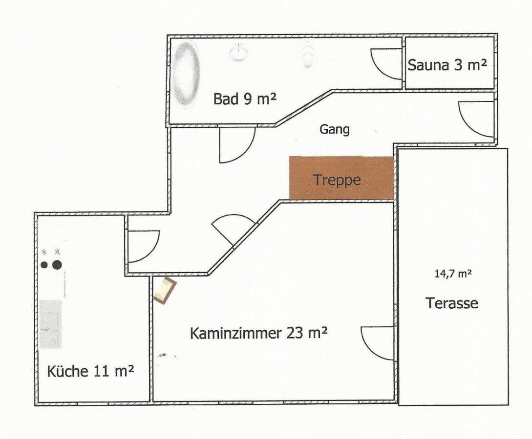 Saechsische-Schweiz-Ferienhaus-Wohnung-1-Mit-Elbblick-Sauna-Und-Kamin Konigstein an der Elbe Exterior photo